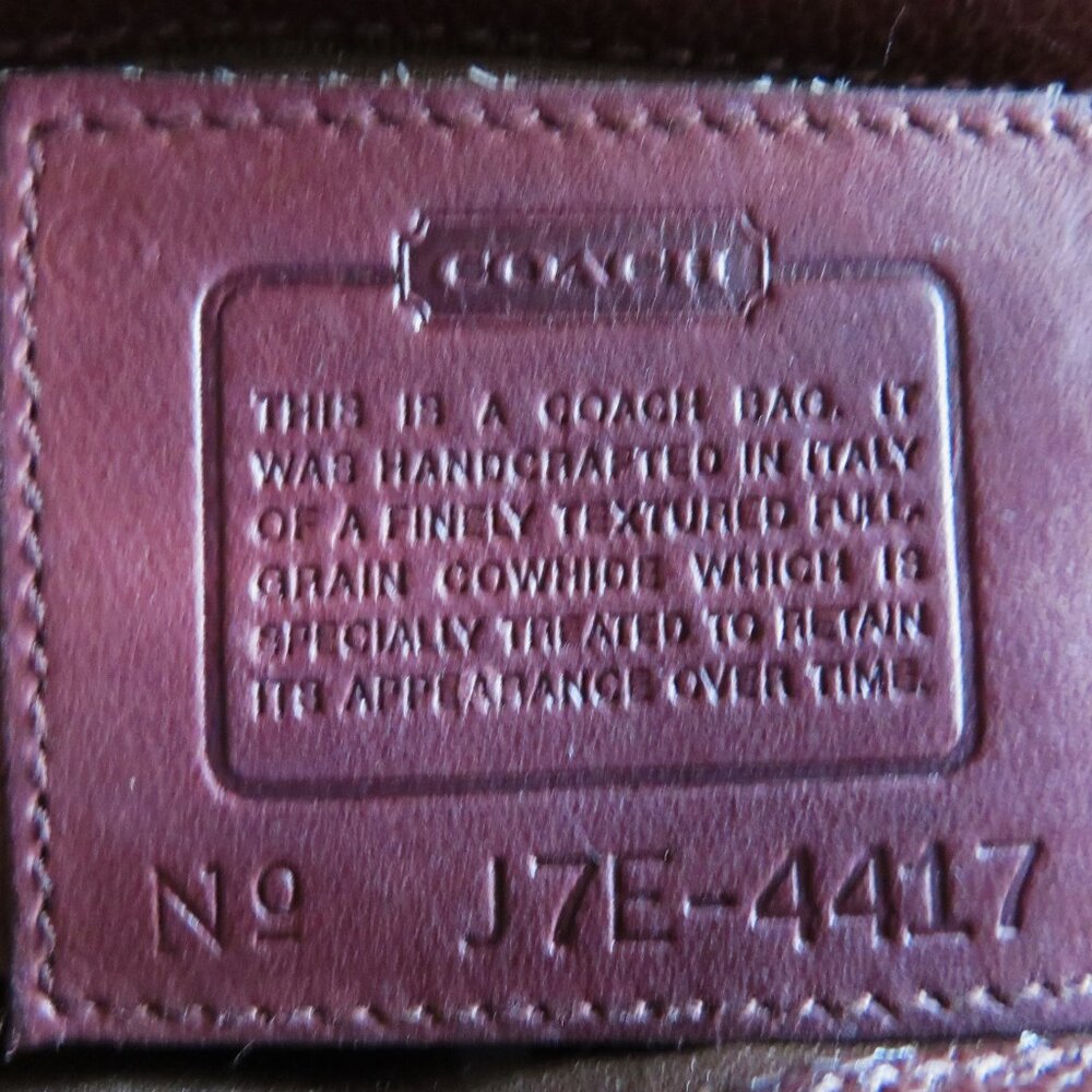 💅🏼 RARE ITALY Coach 4417 Madison Biltmore VTG EUC Top Handle Mahogany ☀️😻 - Picture 6 of 16